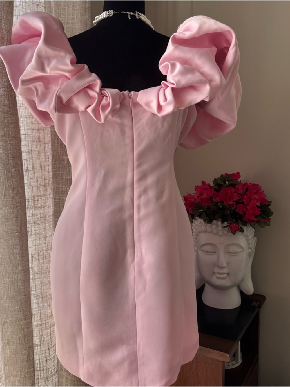 Fashion Nova Light Pink Off-Shoulder Ruffle Bodycon Mini Dress - Picture 3 of 5